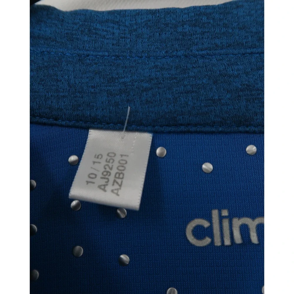 Adidas Climacool‎ Mens Blue Heathered Short Sleeve Golf Polo Shirt